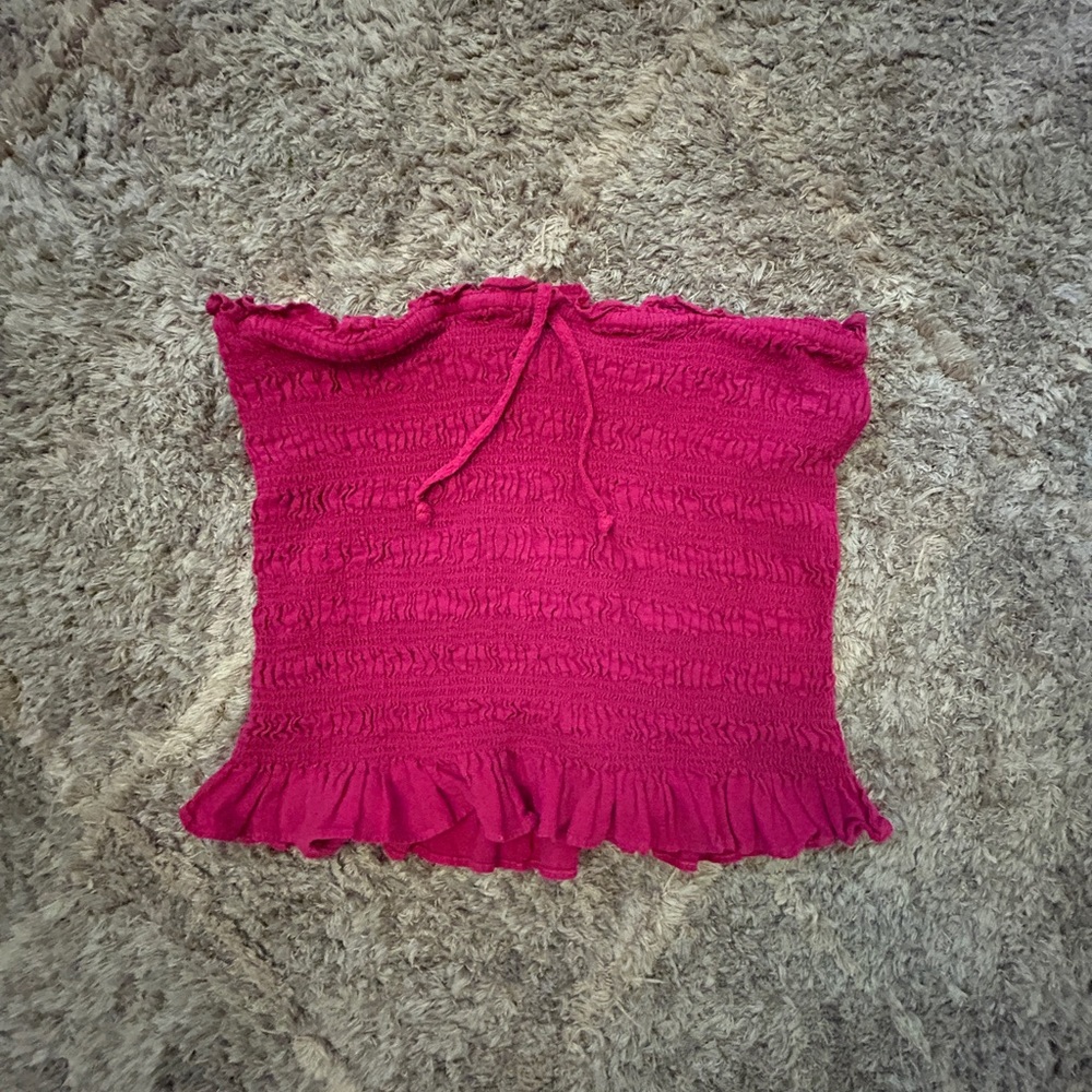 Urban Outfitters Pink Smocked Tube Top
